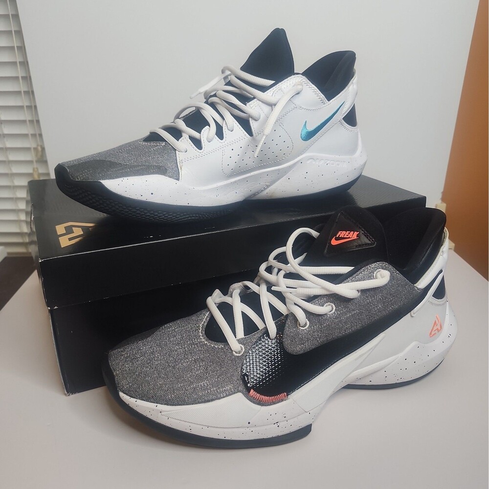 Nike Zoom Freak 2 Denim White Black CKS5424-101 Basketball Shoes Sneakers Sz 13